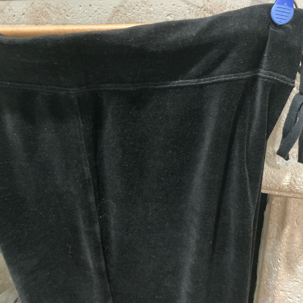Christine Alexander Black Velour Pants XL